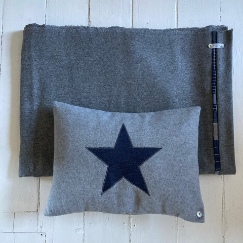 Little Star Cushion (grey wool)