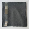Wool Blanket w Patchwork (taupe)