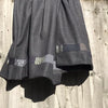 Wool Blanket w Patchwork (dark grey)