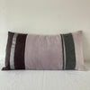 Mixed Fabric Cushion Lilac/ Plum/ Grey 2