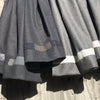Wool Blanket w Patchwork (dark grey)