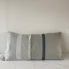 Aqua/ White/ Grey Mixed Fabric Cushion