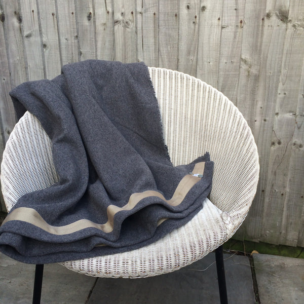 Wool Blanket (dark grey/taupe)